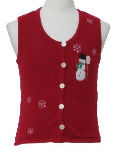 1980's Womens/Childs Ugly Christmas Sweater Vest