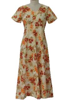 1970's Womens Print Dress