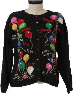 1990's Womens Y2k After Christmas Ugly New Yerars Sweater