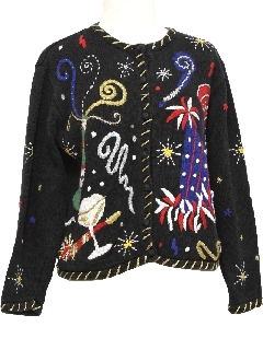 1990's Womens After Christmas Ugly New Years Eve Sweater