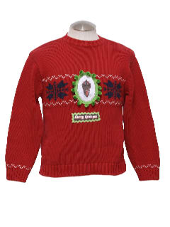 1980's Unisex Ladies or Boys Ugly Christmas Krampus Sweater