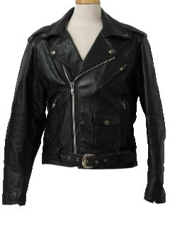 1990's Mens Leather Motorcycle Jacket