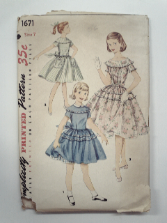Vintage 1950's Dress Patterns at RustyZipper.Com Vintage Clothing