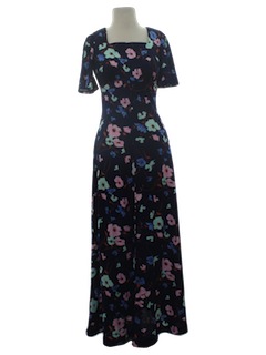 1970's Womens Hippie Maxi Dress