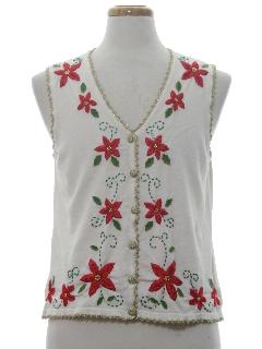 1980's Womens Ugly Christmas Sweater Vest