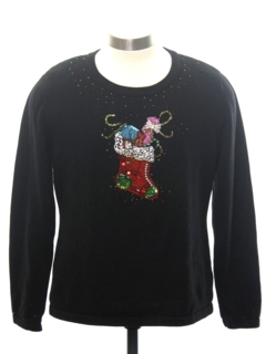 1990's Womens Minimalist Ugly Christmas Cocktail Sweater