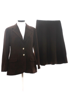 1970's Womens Two Piece Skirt Suit