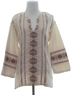 1970's Unisex Guatemalan Style Hippie Shirt