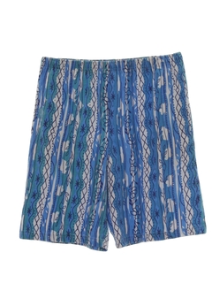 1980's Womens Totally 80 Print Baggy Shorts