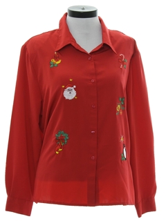 1980's Womens Shirt to Wear With Your Ugly Christmas Sweater
