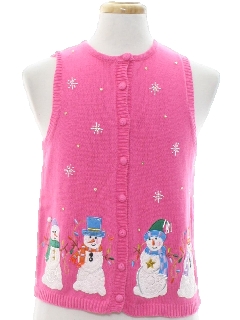 1980's Womens Ugly Christmas Sweater Vest