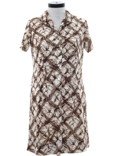 1960's Womens Mod Print Dress
