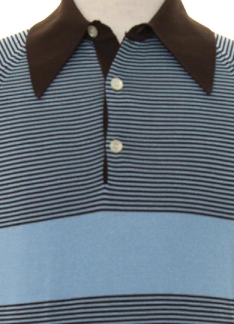Retro 70's Knit Shirt: Early 70s -Donegal Coleseta- Mens light