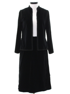 1970's Womens Designer Velvet Suit