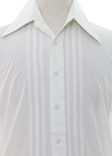 Vintage 1970's Shirt: Early 70s -The Arrow Collar Man- Mens white