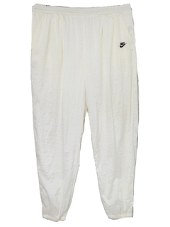 white nike nylon pants