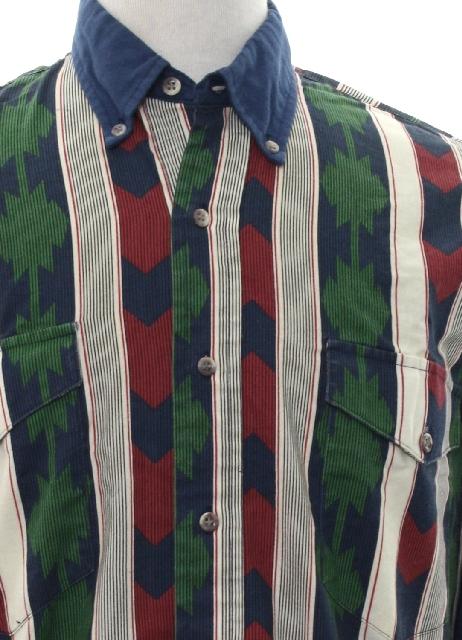 Retro 90's Western Shirt: 90s -Pure Country- Mens navy blue