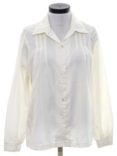 1980's Womens Pleated Front Shirt