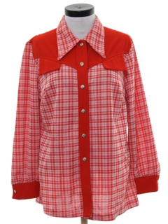 1970's Womens Knit Shirt-jac Shirt