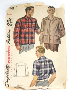 Mens Vintage Simplicity Patterns at RustyZipper.Com Vintage Clothing