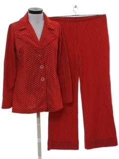 1970's Womens Mod Knit Leisure Suit