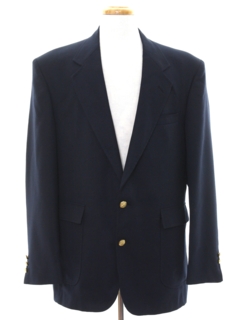 1980's Mens Dark Blue Blazer Sport Coat Jacket