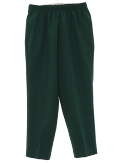 1980's Womens Dark Green Knit Pants