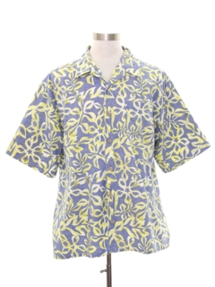 1980's Mens Totally 80s Style Reverse Print Hawaiian Shirt
