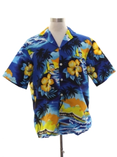 1980's Mens Totally 80s Hawaiian Surf Shirt