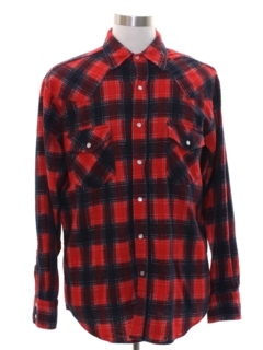 1980's Mens Lumberjack Plaid Western Shirt