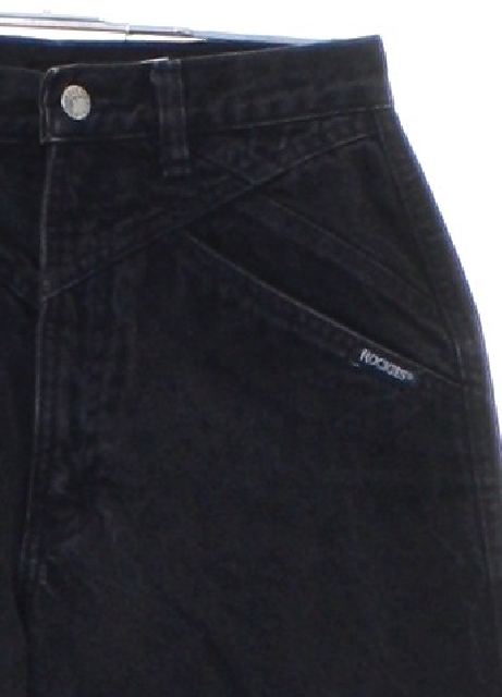 Vintage 1990s Rocky Mountain Black Denim Pleated Front High -  Finland