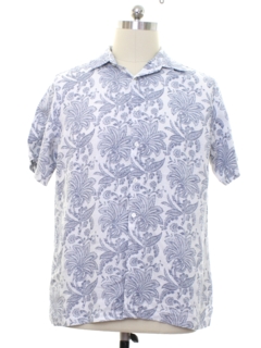 1990's Mens Reverse Print Hawaiian Style Shirt