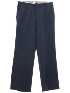 1980's Mens Pinstriped Flat Front Slacks Pants
