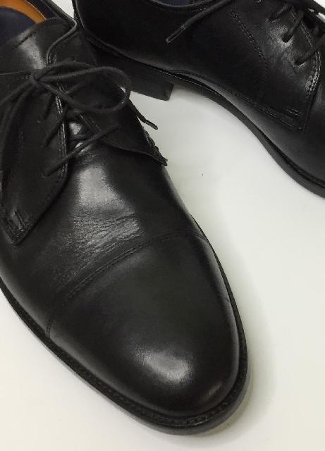 Vintage 1930’s Mens Needle point toe Black Leather Oxford Shoes 7D- w/ box!