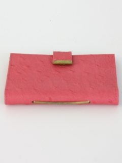 1960's Womens Accessories - Don Loper Ostrich Leather Credit Card Wallet