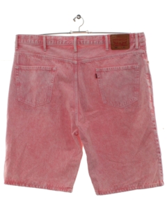 mens pink jean shorts