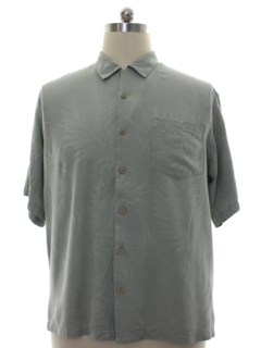 1990's Mens Jamaica Jaxx Subtle Print Silk Hawaiian Shirt