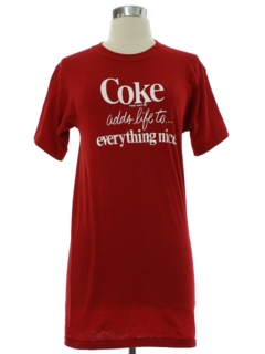 1970's Womens Coca Cola Coke Adds Life T-shirt