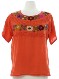 Womens Vintage 80s Hippie Shirts at RustyZipper.Com Vintage Clothing