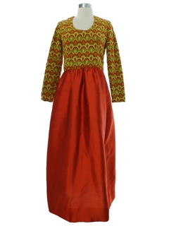 1970's Womens Mod Maxi Dress