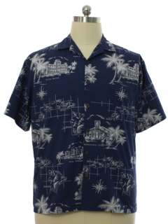 1980's Mens Cotton Broadcloth Hawaiian Shirt