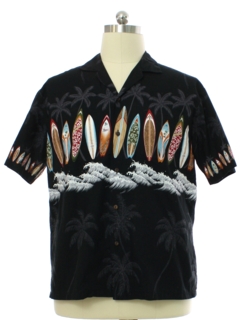 1990's Mens Hawaiian Surfboard Shirt