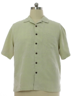 1990's Mens Jamaica Jaxx Silk Subtle Hawaiian Design Sport Shirt