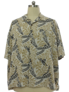 1990's Mens Silk Twill Hawaiian Shirt