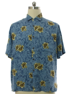 1990's Mens Silk Hawaiian Style Sport Shirt