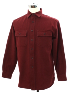 1990's Mens LL Bean Heavy Cotton Chamois Cloth Flannel Sport Shirt