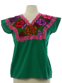 1970's Womens Huipl Style Shirt