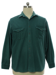1990's Mens Grunge Chamois Cloth Flannel Shirt
