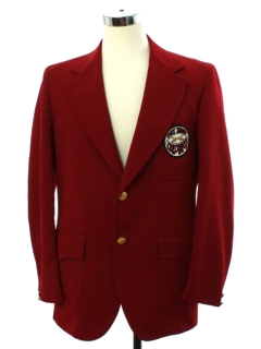 1970's Mens Preppy Disco Blazer Sport Coat Jacket