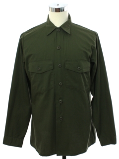 1960's Mens US Army Military Uniform Shirt